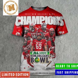 Congrats Jacksonville State Gamecocks Football Are 2023 New Orleans Bowl Champions Poster All Over Print Shirt
