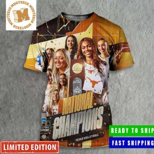 Congrats Texas Longhorn Women’s Volleyball Two Straight Titles For Texas Are NCAA Division 1 Women’s Volleyball National Champions 2023 In Tampa Poster All Over Print Shirt