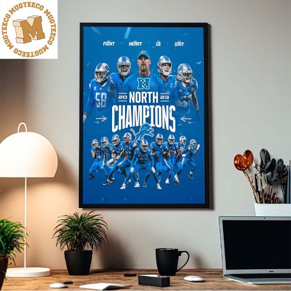 Detroit Lions Took The North 2023 NFC North Champions Home Decor Poster Canvas