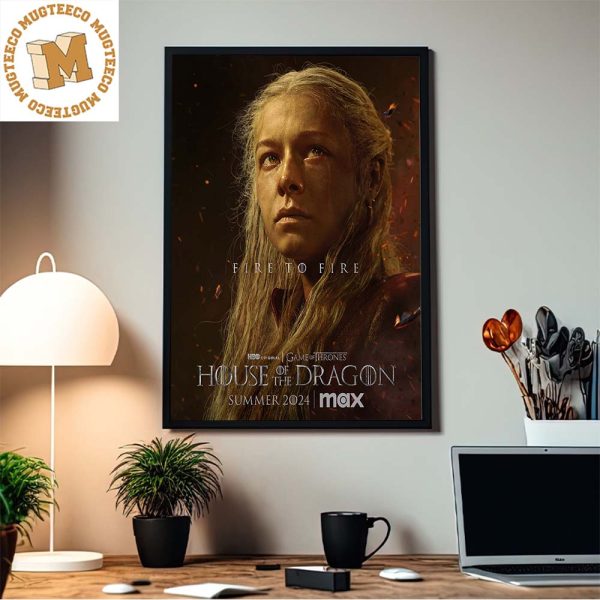 House Of The Dragon Season 2 Fire And Fire Queen Rhaenyra First Look Home Decor Poster Canvas