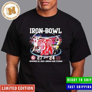 Iron Bowl Alabama 27 24 Auburn November 25 2023 Head To Head Unisex T-Shirt