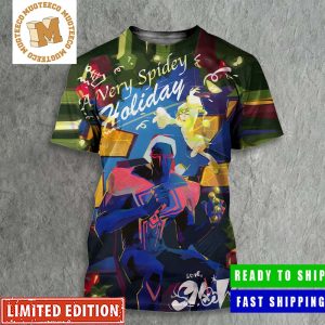 Miguel O’Hara Updated Version Of The Iconic A Very Spidey Christmas Poster By Snow All Over Print Shirt