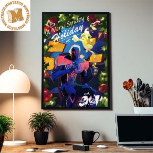 Miguel O’Hara Updated Version Of The Iconic A Very Spidey Christmas Poster By Snow Home Decor Poster Canvas