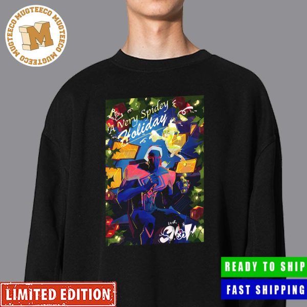 Miguel O’Hara Updated Version Of The Iconic A Very Spidey Christmas Poster By Snow Unisex T-Shirt Sweater Hoodie