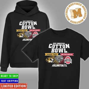 Missouri Tigers Vs Ohio State Buckeyes 2023 Goodyear Cotton Bowl Matchup Classic T-Shirt Hoodie