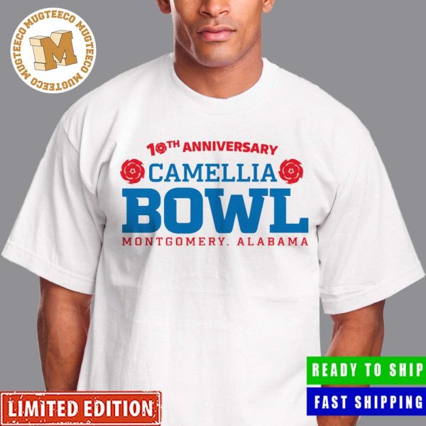 NCAA Bowl Season 2023-24 College Football Bowl 10th Anniversary Camellia Bowl December 23 Logo Unisex T-Shirt