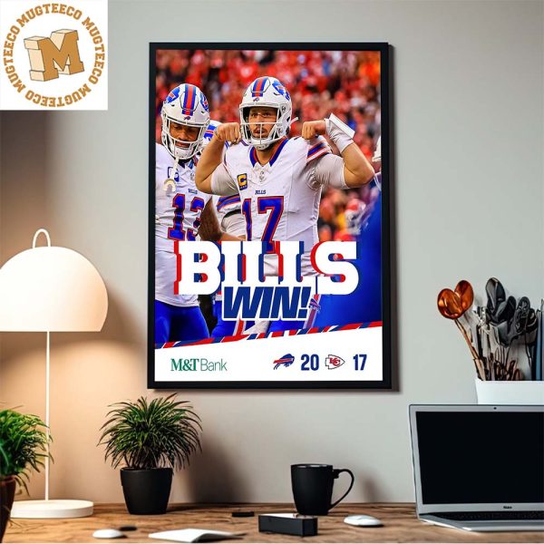 NFL Buffalo Bills Defeat Kansas City Chiefs 20 17 Bills Win Home Decor Poster Canvas