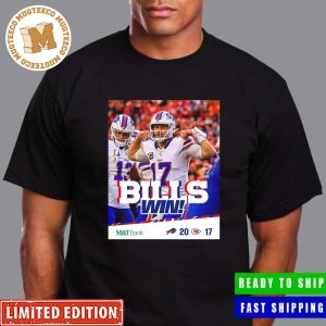 NFL Buffalo Bills Defeat Kansas City Chiefs 20 17 Bills Win Poster Unisex T-Shirt