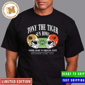 Notre Dame Fighting Irish Vs Oregon State Beavers 2023 Tony The Tiger Sun Bowl Shirt