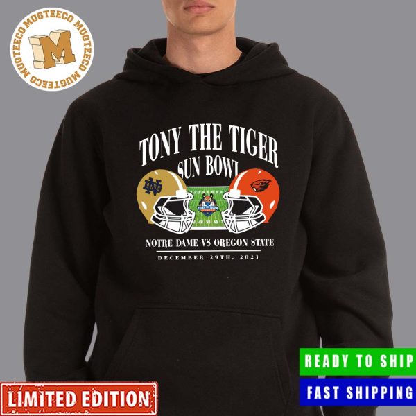 Notre Dame Fighting Irish Vs Oregon State Beavers 2023 Tony The Tiger Sun Bowl Unisex T-Shirt
