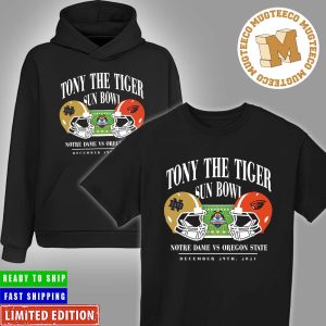 Notre Dame Fighting Irish Vs Oregon State Beavers 2023 Tony The Tiger Sun Bowl Unisex T Shirt