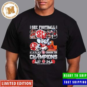 SEC Football 2023 Alabama Crimson Tide Champions Mascot Unisex T-Shirt