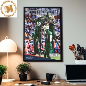 South Florida Bulls Football Defeated The Syracuse 45 0 Become The 2023 Boca Raton Bowl Champions Home Decor Poster Canvas