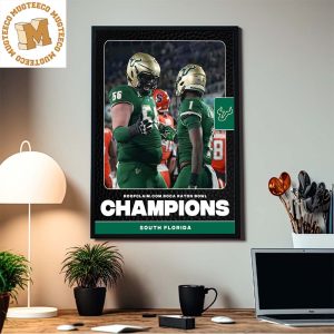 South Florida Shuts Out Syracuse To Get The 2023 Boca Raton Bowl Champions Home Decor Poster Canvas