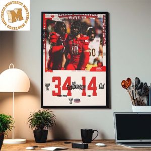 Texas Tech Red Raiders Football Let’s Geauxxxxx Defeated The Cal 34 14 Wins The 2023 Independence Bowl Champions Home Decor Poster Canvas