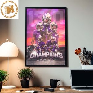 Washington Huskies 2023 Pac-12 Football Champions Kings Of The West Home Decor Poster Canvas