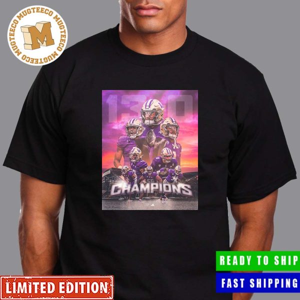 Washington Huskies 2023 Pac-12 Football Champions Kings Of The West Unisex T-Shirt