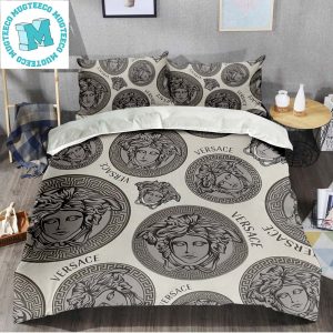 Best Versace Medusa Head Grey Pattern Bedding Set