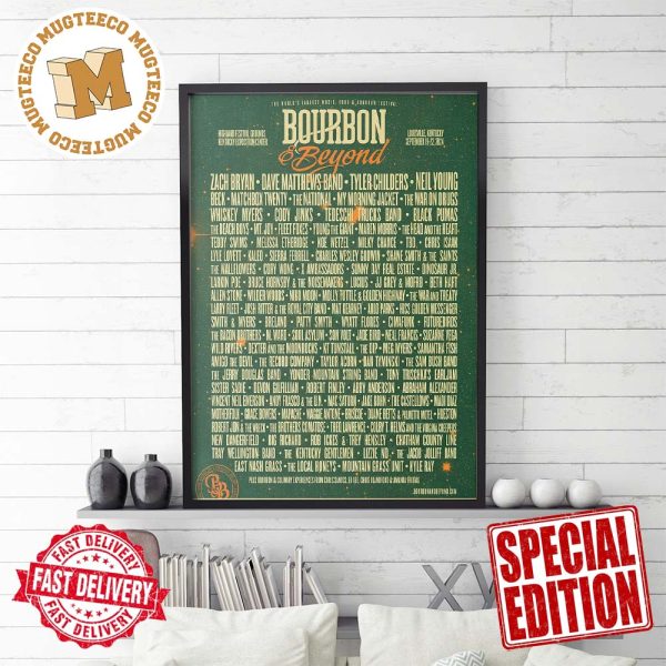 Bourbon And Beyond The Worlds Largest Music Food And Bourbon Festival Tour Date Poster Wall Decor Poster Canvas