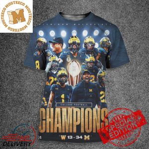 Congrats Michigan Wolverines Are The 2023 2024 College Football National Champions First Title Since 1997 All Over Print T-Shirt
