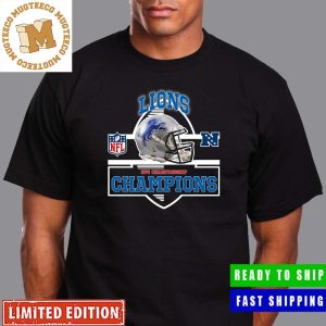 Detroit Lions Are 2024 NFC Championship Champions NFL Playoffs Team Helmet Unisex T-Shirt