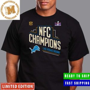 Detroit Lions NFC Champions 2024 Super Bowl LVIII Las Vegas Bound Logo Unisex T-Shirt