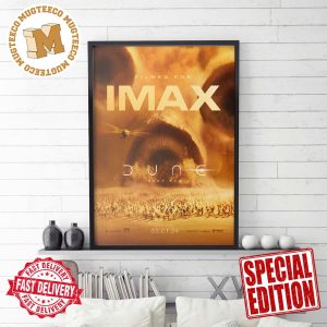 Official Poster For Dune Part Two Filmed For Imax Only In Theatres March 1 2024 Wall Decor Poster Canvas