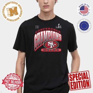 San Francisco 49ers Fanatics Branded 2023 NFC Champions Hail Mary Tri-Blend Unisex T-Shirt