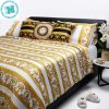 Versace Barocco Print Big And  Barocco Small Two Pattern Combine Bedding Set Queen