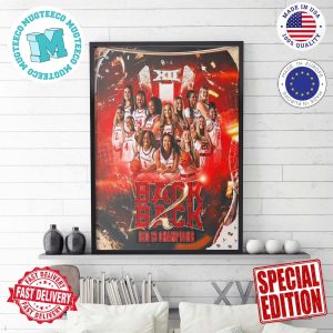 Boomer Sooner Oklahoma Sooners Womens Basketball Back-to-Back Big 12 Conference Champions Wall Decor Poster Canvas