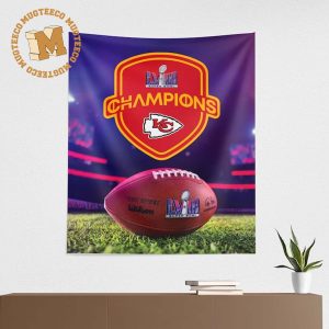 Kansas City Chiefs The Northwest Group Super Bowl LVIII Champions Tapestry For Home Decorations