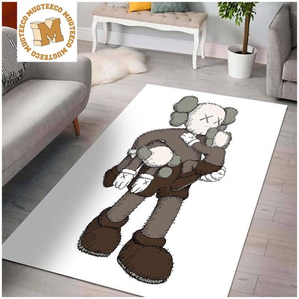 Kaws Clean Slate Grey In White Background Rug Carpet Home Decor