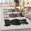 Kaws Companion x Air Jordan Grey Living Room Carpet Floor Decor