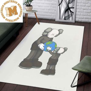 Kaws The Promise Giving The World In White Background Rug Carpet