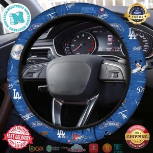 MLB Los Angeles Dodgers Blue Steering Wheel Cover