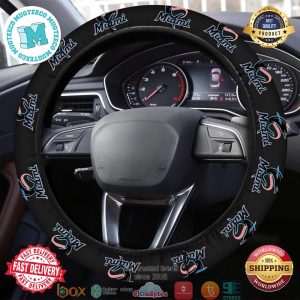 MLB Miami Marlins Steering Wheel Cover