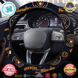 MLB Milwaukee Brewers Steering Wheel Cover