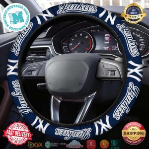 MLB New York Yankees Navy Steering Wheel Cover