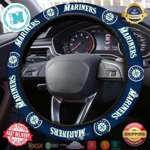 MLB Seattle Mariners Navy Steering Wheel Cover