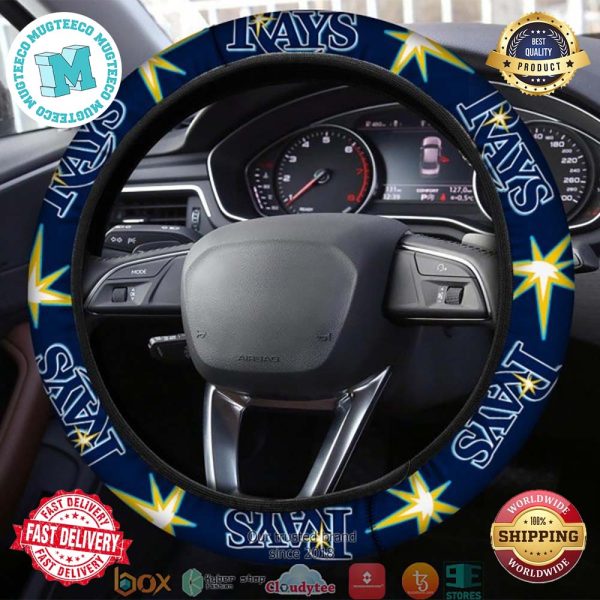 MLB Tampa Bay Rays Navy Steering Wheel Cover