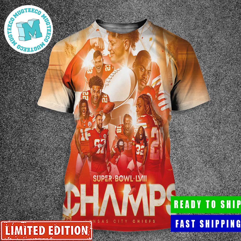 The Kansas City Chiefs Are Super Bowl LVIII Champions All Over Print Shirt