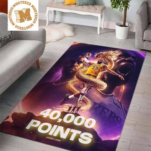 40K Points For LeBron James Congratulations King Rug Home Decor