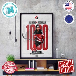 Congratulations Jordan Eberle Set To Play In His 1000th Game Hockey Canada Poster Canvas For Home Decorations