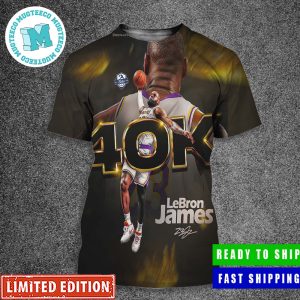 Congratulations LeBron James Reach 40K Career Points Los Angeles Lakers All Over Print Shirt