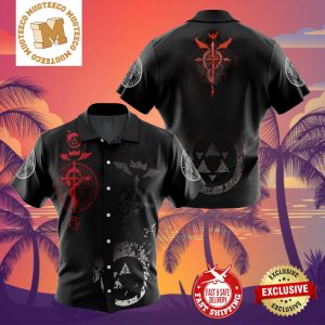 Edward Elric V2 Full Metal Alchemist Summer 2024 Hawaiian Shirt For Family