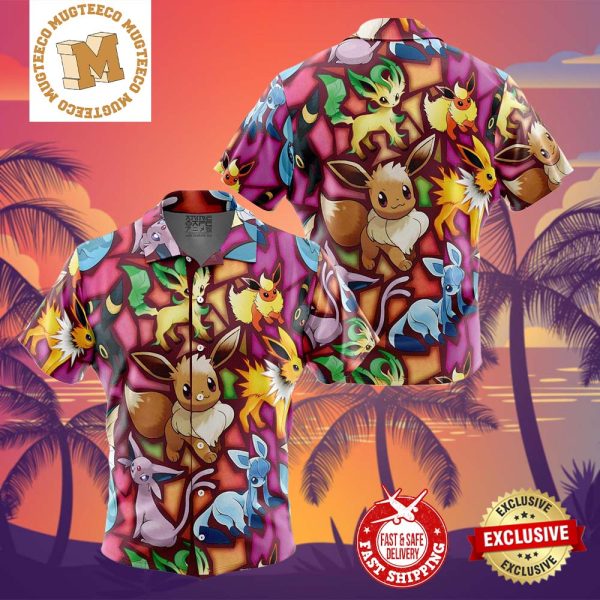 Eevee Evolutions Pokemon Summer 2024 Hawaiian Shirt For Family