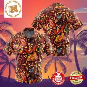 Fire Type Pokemon Pokemon Summer 2024 Hawaiian Shirt For Family