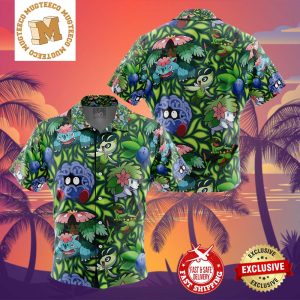 Grass Type Pokemon Pokemon Summer 2024 Hawaiian Shirt For Family