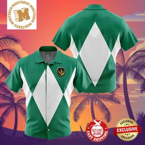 Green Ranger Mighty Morphin Power Rangers Summer 2024 Hawaiian Shirt For Family