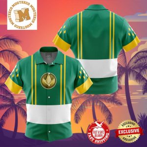 Green Ranger Ninjetti Mighty Morphin Power Rangers Summer 2024 Hawaiian Shirt For Family